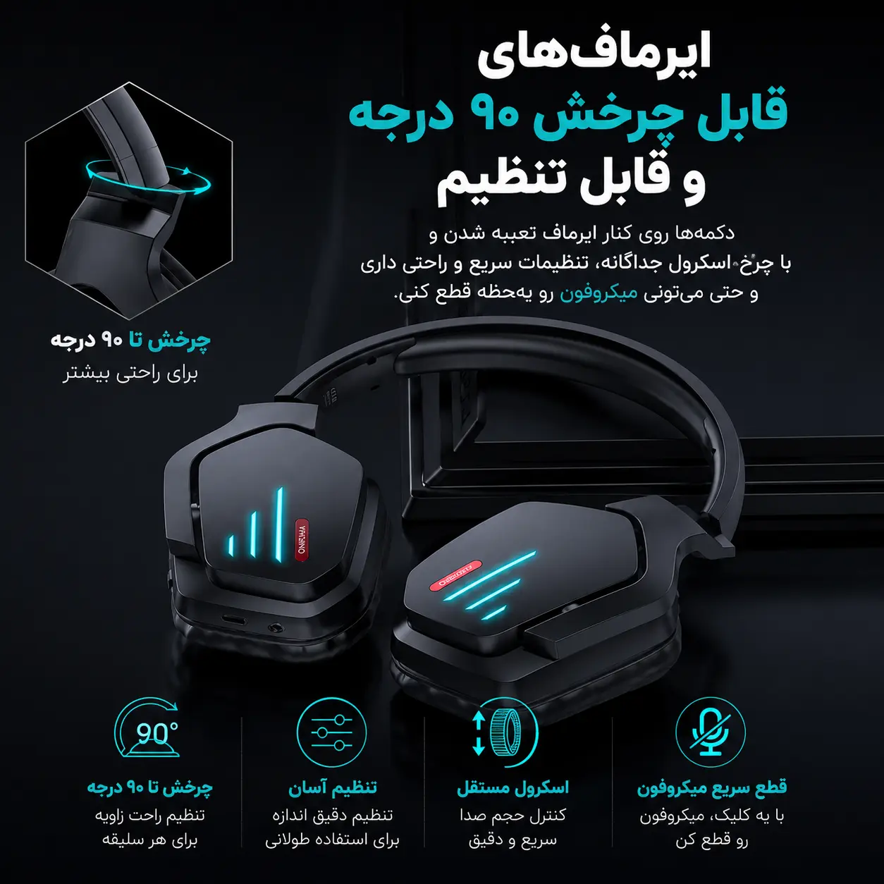 هدفون بی سیم اونیکوما مدل B60 - عکس 3