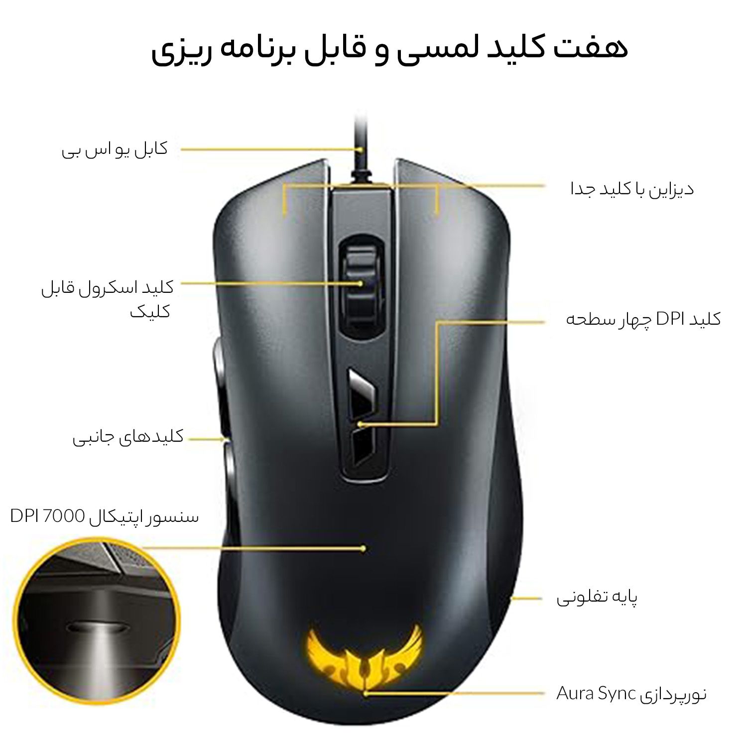 ماوس گیمینگ با سیم ایسوس مدل TUF Gaming M3 Gen II - عکس 3