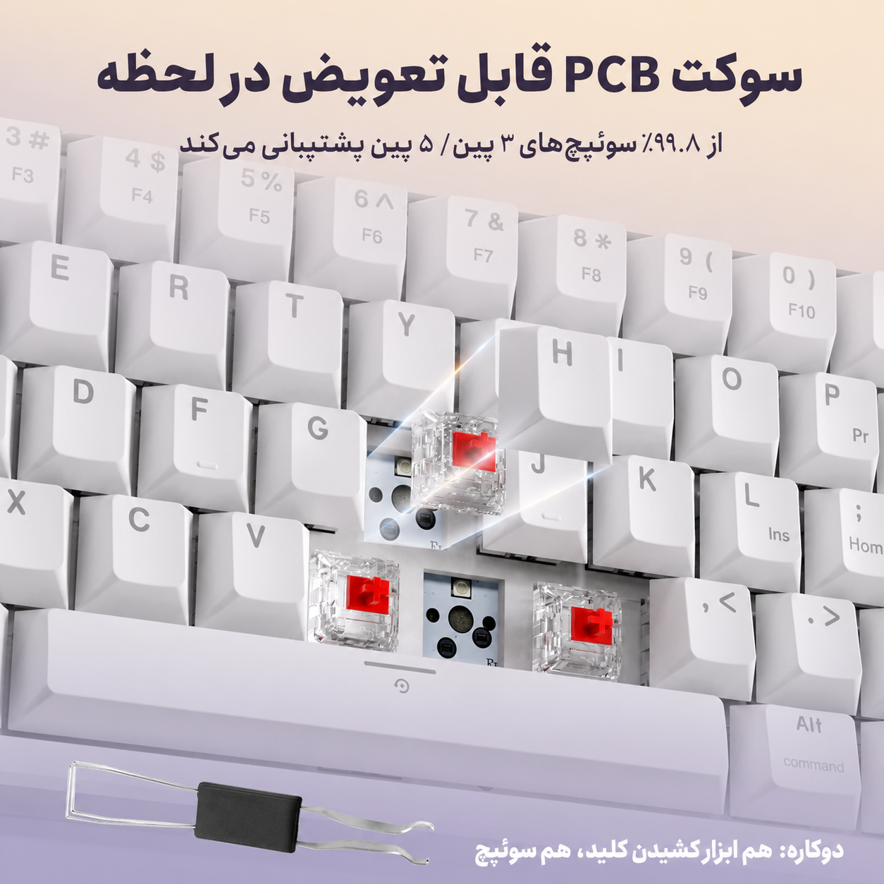 کیبورد مکانیکال 65 درصد YOUSUOMASTER X82 - عکس 6